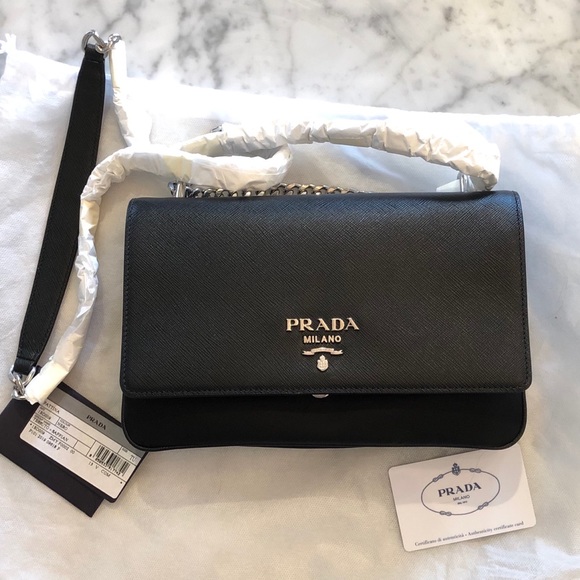 Prada Handbags - Prada Pattina Black Purse (Brand New)
